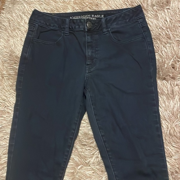 AMERICAN Eagle Outfitters‎ Super Stretch Dark blue High Rise Jeggings Size 4 - Picture 2 of 9